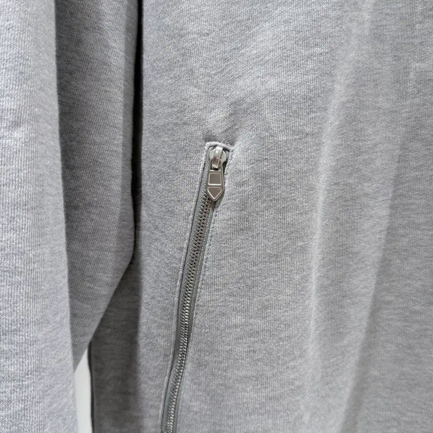 [BUNJANG] Hermes Mini Leather Patch Gray Blouson Bomber Jacket / ( S+ / L ) 에르메스 미니 가죽 패치 그레이 블루종 봄버 자켓