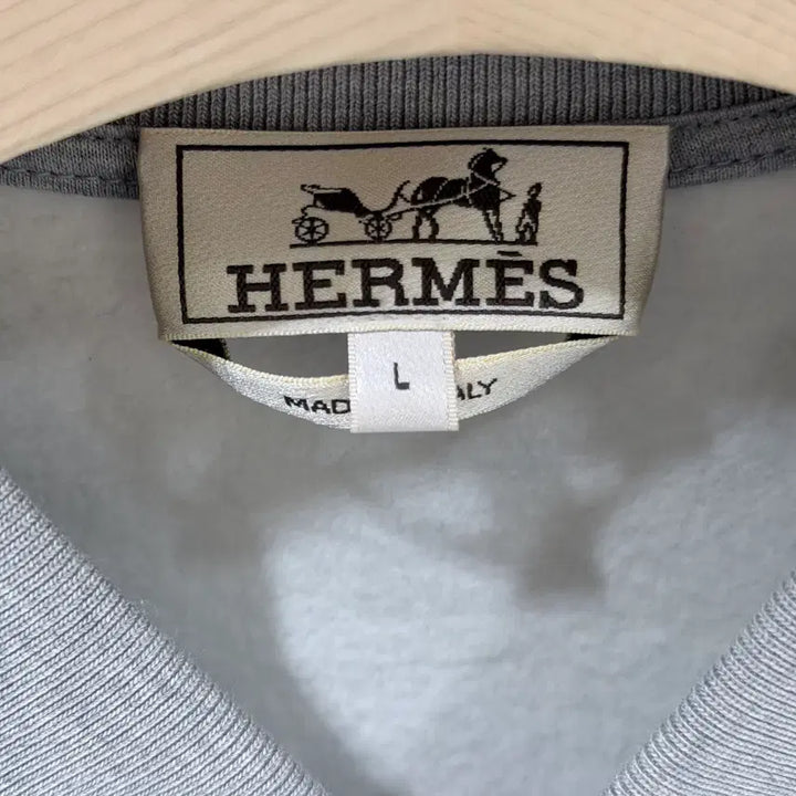 [BUNJANG] Hermes Mini Leather Patch Gray Blouson Bomber Jacket / ( S+ / L ) 에르메스 미니 가죽 패치 그레이 블루종 봄버 자켓
