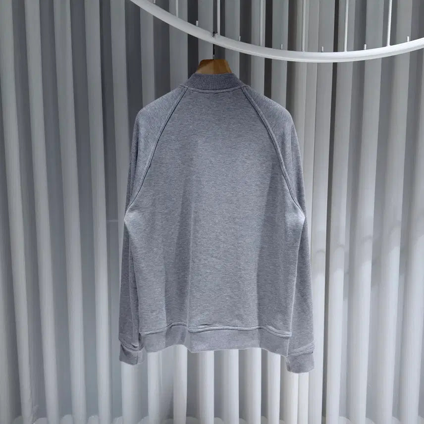 [BUNJANG] Hermes Mini Leather Patch Gray Blouson Bomber Jacket / ( S+ / L ) 에르메스 미니 가죽 패치 그레이 블루종 봄버 자켓