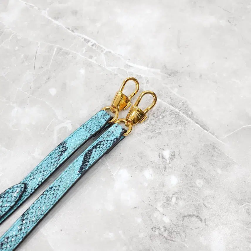 [BUNJANG] Gucci Limited Edition Blue Python Top Handle Shoulder Bag / 구찌 한정판 블루 파이톤 탑핸들 숄더백 602781