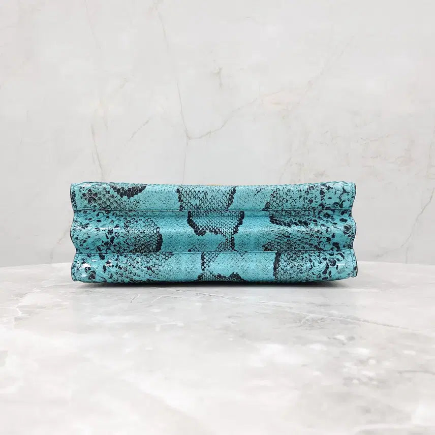 [BUNJANG] Gucci Limited Edition Blue Python Top Handle Shoulder Bag / 구찌 한정판 블루 파이톤 탑핸들 숄더백 602781