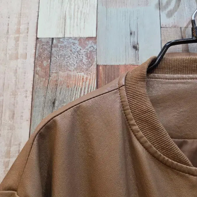 [BUNJANG] Faux Leather Jacket / 인조가죽 자켓