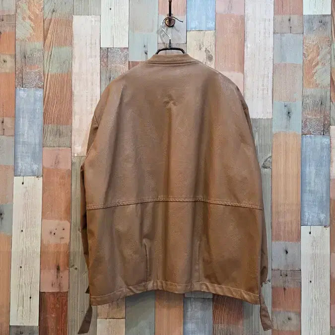 [BUNJANG] Faux Leather Jacket / 인조가죽 자켓