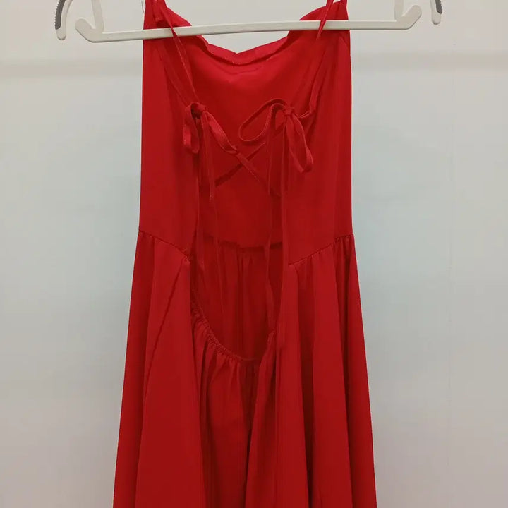 [BUNJANG] Red Strap Dress / 레드 끈 원피스