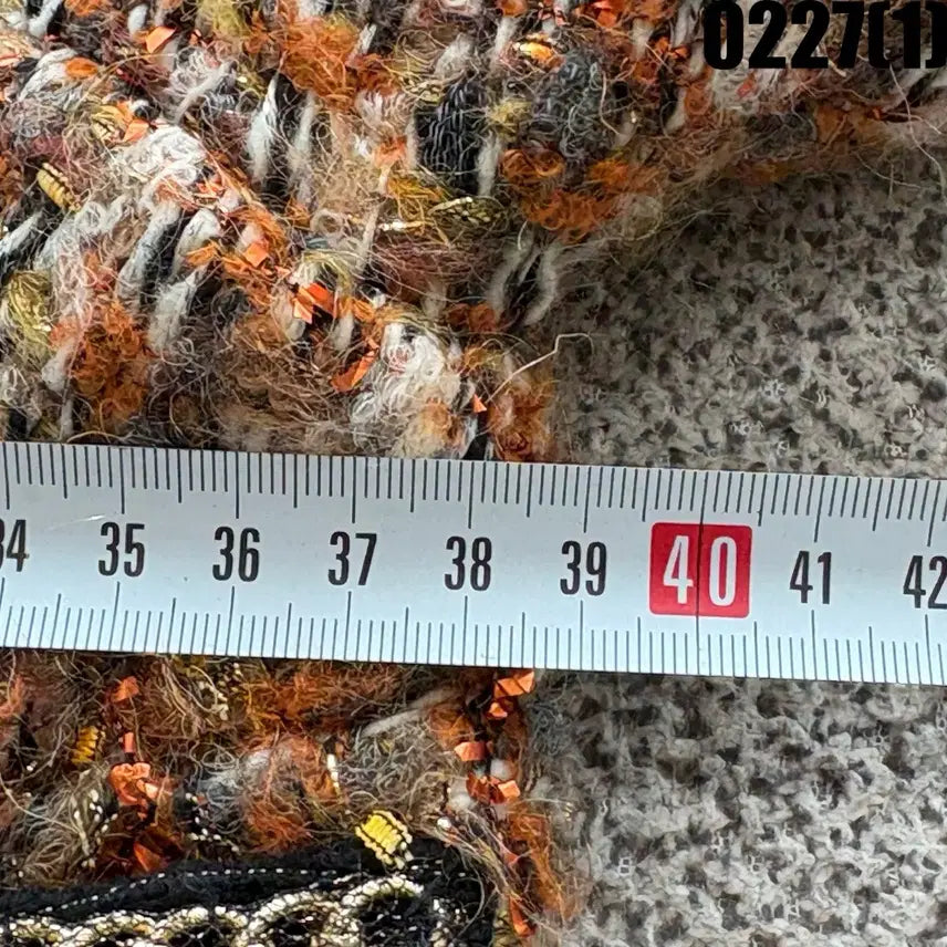 [BUNJANG] MICHAA Tweed Long Coat Brown XS / MICHAA 트위드 롱 코트 자켓 브라운 XS