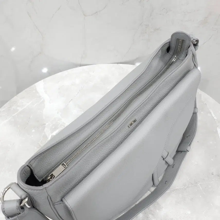 [BUNJANG] Dior Soft Saddle Messenger Bag Gray 1ADHO023ULC / 디올 소프트 새들 메신저백 그레이 1ADHO023ULC