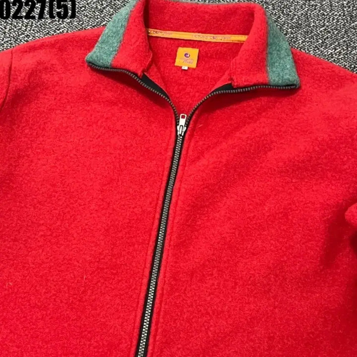 [BUNJANG] Red Wool Zip-up Jacket / 빨강색 울 집업 자켓