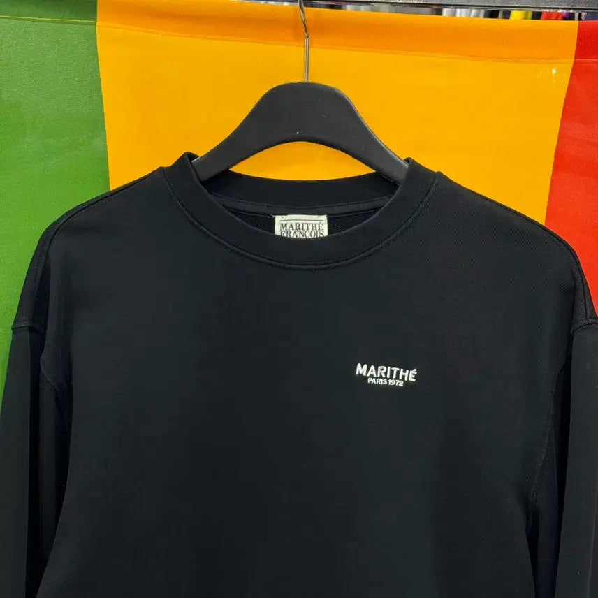 [BUNJANG] Marithe Francois Girbaud Black Crop Sweatshirt S / 마리떼 프랑소와 저버 블랙 크롭맨투맨 S