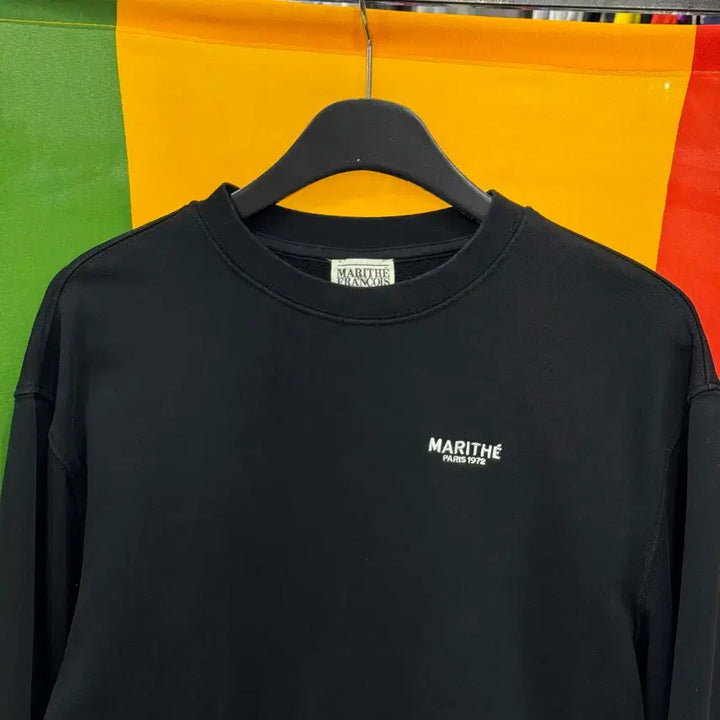 [BUNJANG] Marithe Francois Girbaud Black Crop Sweatshirt S / 마리떼 프랑소와 저버 블랙 크롭맨투맨 S