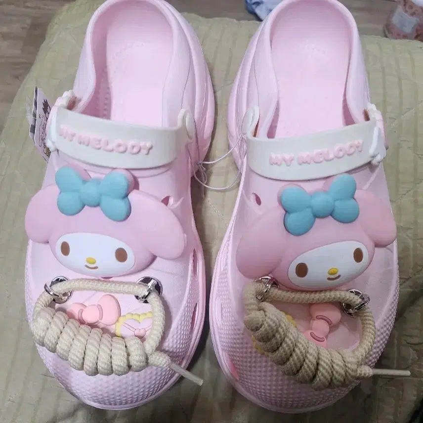 [BUNJANG] My Melody Pink Crocs Sandals / 마이멜로디 샌들 핑크색크록스