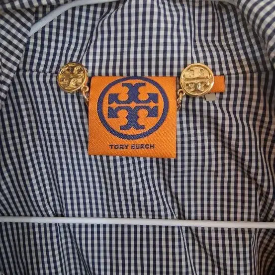 [BUNJANG] 토리버치 스트라이프 후드 롱 자켓 / 토리버치 스트라이프 후드 롱 자켓