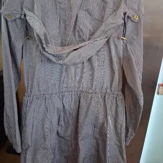 [BUNJANG] 토리버치 스트라이프 후드 롱 자켓 / 토리버치 스트라이프 후드 롱 자켓