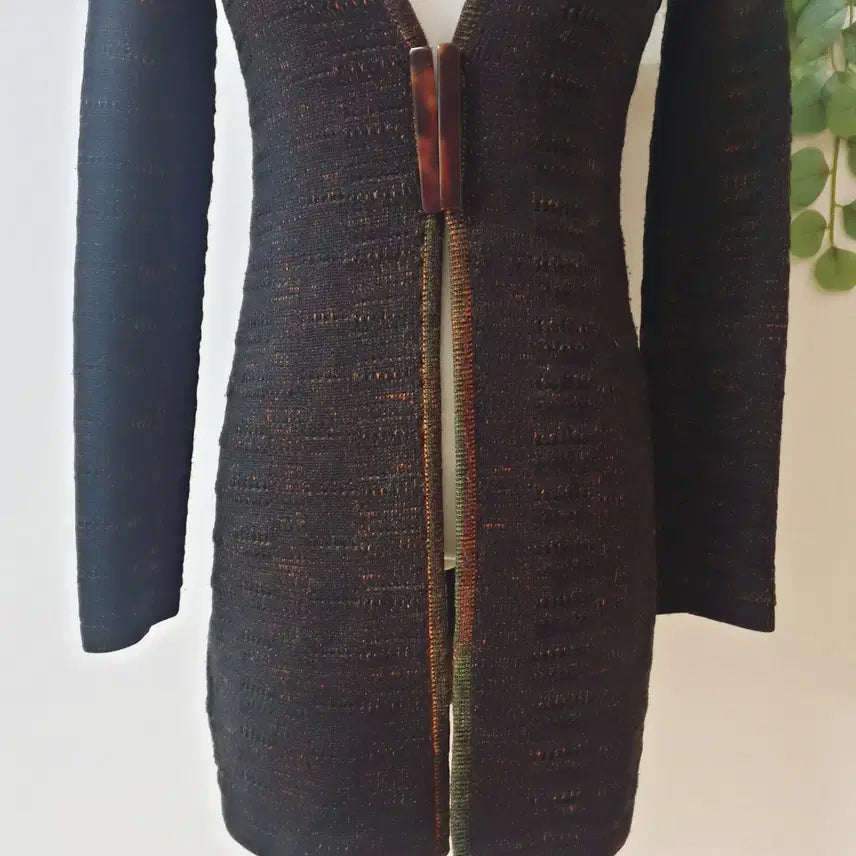 [BUNJANG] Arte Jung Ho Jin Hooded Knit Long Cardigan / Arte정호진 후드 니트 롱가디건 55 블랙브라운