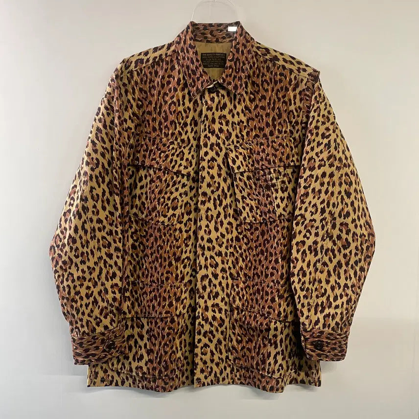 [BUNJANG] Wacko Maria Leopard Fatigue Jacket / 와코마리아 레오파드 퍼티그자켓