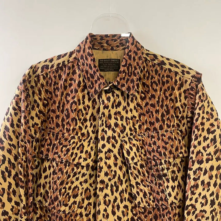 [BUNJANG] Wacko Maria Leopard Fatigue Jacket / 와코마리아 레오파드 퍼티그자켓