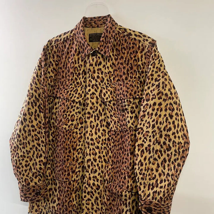 [BUNJANG] Wacko Maria Leopard Fatigue Jacket / 와코마리아 레오파드 퍼티그자켓