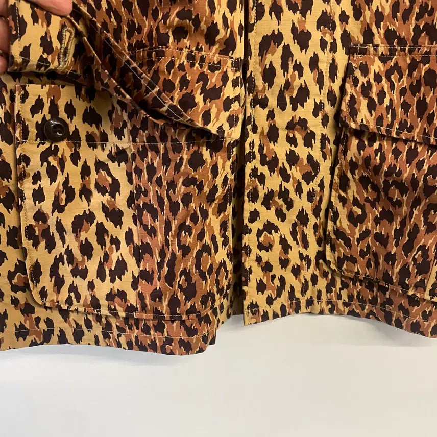[BUNJANG] Wacko Maria Leopard Fatigue Jacket / 와코마리아 레오파드 퍼티그자켓