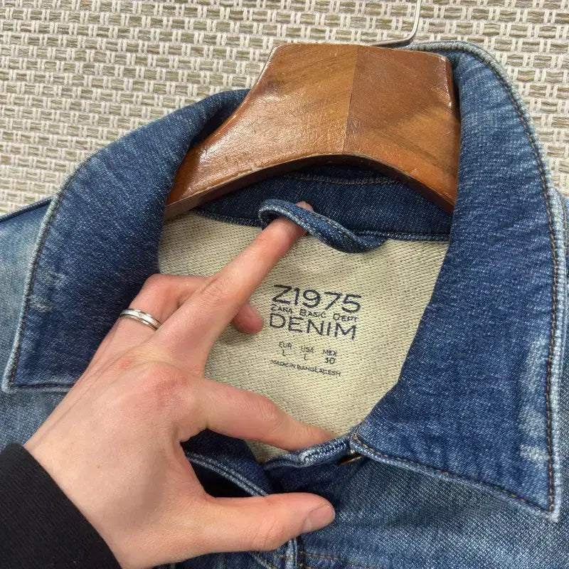 [BUNJANG] ZARA Vintage Wash Denim Jacket L / 자라 ZARA 빈티지워싱 데님 청자켓 L A06807