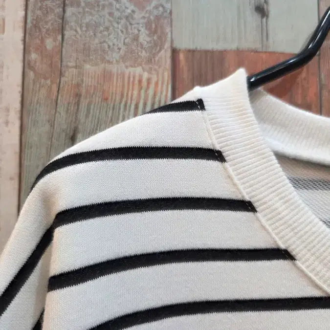 [BUNJANG] Striped Elastic Midi Dress / 단가라 바스락 스판원피스