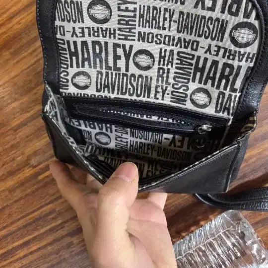 [BUNJANG] 할리데이비슨 레드 윙 가죽 크로스백 / 할리데이비슨 실버 윙 가죽 크로스백