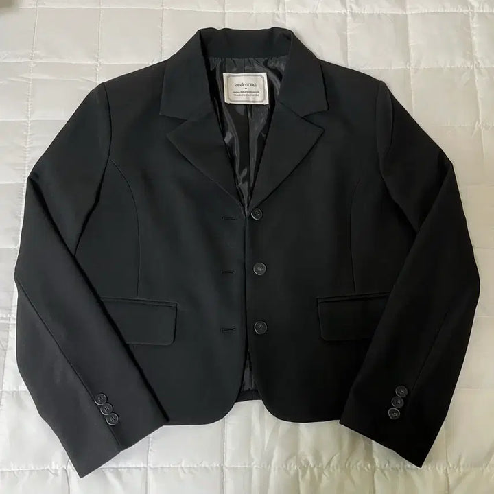 [BUNJANG] Shopperland Preppy Tailored Short Jacket / 쇼퍼랜드 자체제작 MADE 프레피룩 테일러드 블랙 숏 자켓 정장 블랙