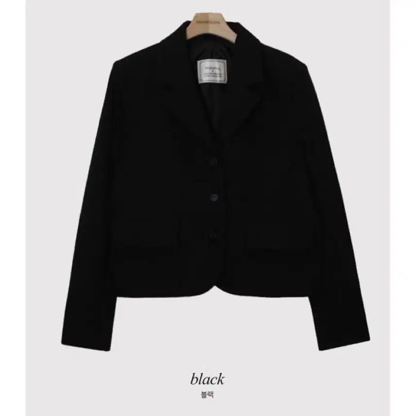 [BUNJANG] Shopperland Preppy Tailored Short Jacket / 쇼퍼랜드 자체제작 MADE 프레피룩 테일러드 블랙 숏 자켓 정장 블랙