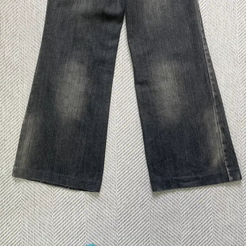 [BUNJANG] Vintage Low-Rise Stitch Pocket Wide Denim Pants / 빈티지 로우라이즈 스티치 포켓 디테일 와이드 데님 팬츠 J04087