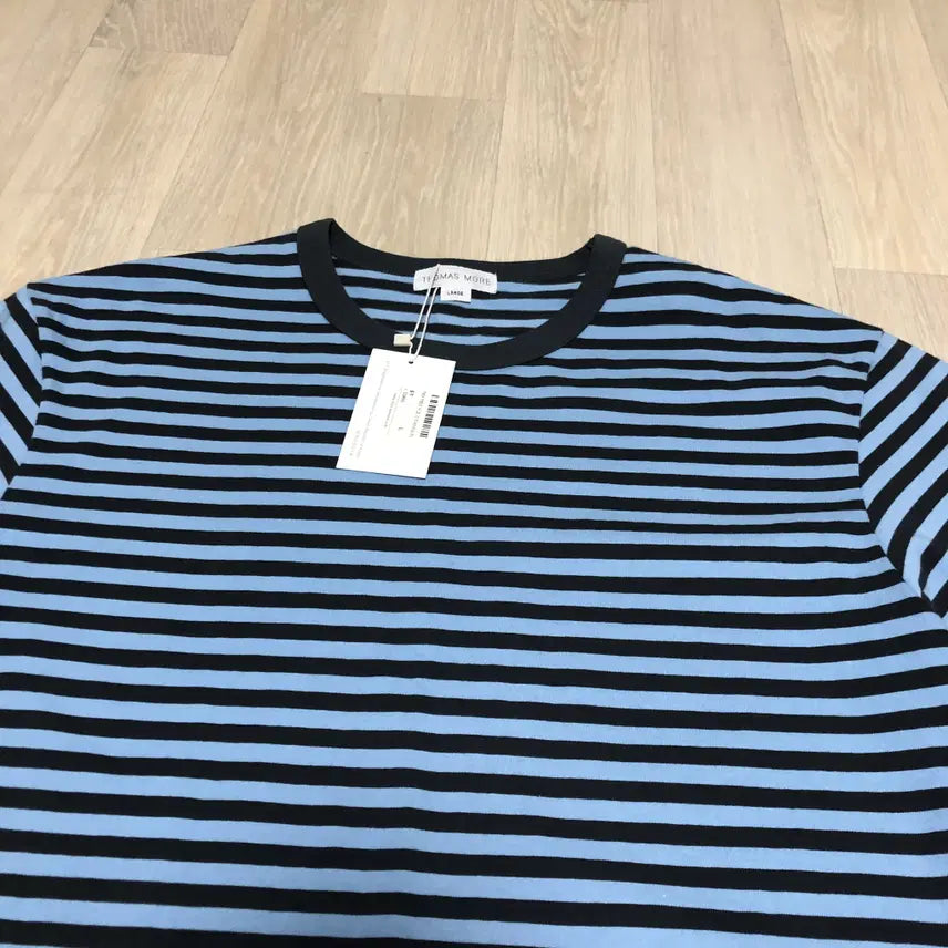 [BUNJANG] THOMAS MORE Chico Striped Tee Blue (Size L) / L) 새상품 토마스 모어 THOMAS MORE 치코 스트라이프 티 블루
