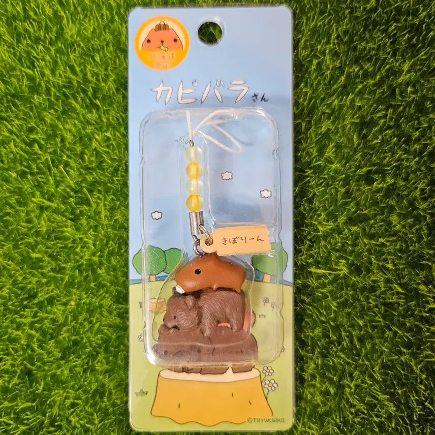 [BUNJANG] Capybara Box Type Wooden Bear Keyring Strap / 카피바라상 박스형 키링 스트랩 목각곰