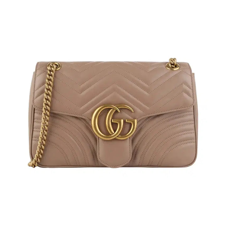 [BUNJANG] Gucci GG Marmont Matelassé Medium Shoulder Bag / 구찌 443496 GG 마몽 마틀라세 미듐 숄더백36711K-1