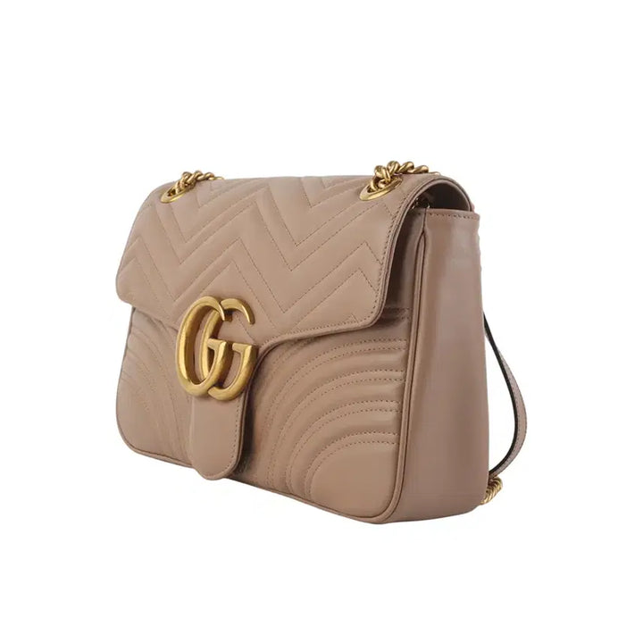 [BUNJANG] Gucci GG Marmont Matelassé Medium Shoulder Bag / 구찌 443496 GG 마몽 마틀라세 미듐 숄더백36711K-1