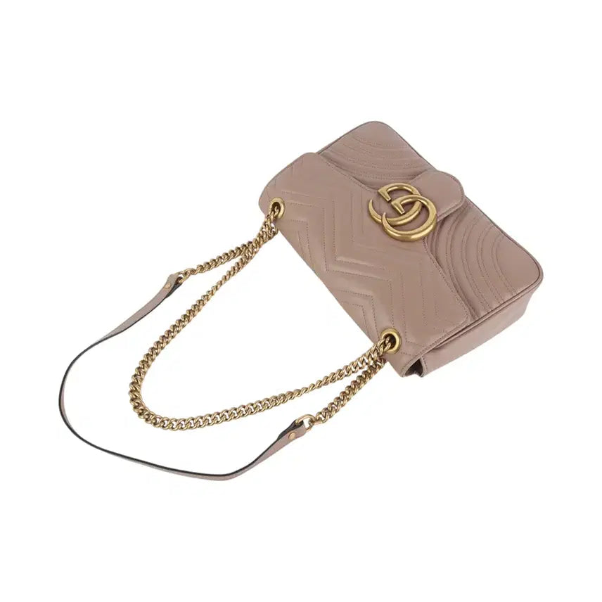 [BUNJANG] Gucci GG Marmont Matelassé Medium Shoulder Bag / 구찌 443496 GG 마몽 마틀라세 미듐 숄더백36711K-1