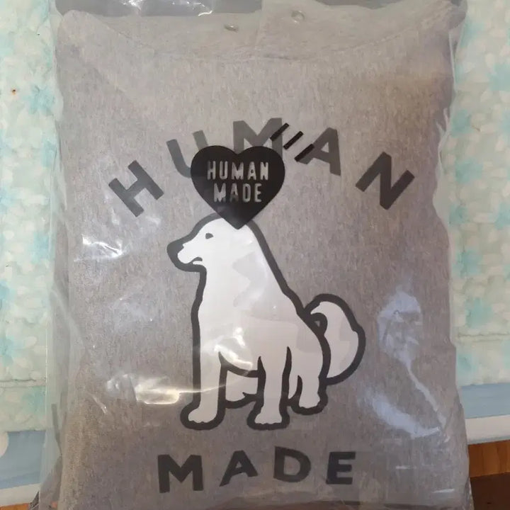 [BUNJANG] Human Made Dog Logo Hoodie Gray / 휴먼메이드 [한정판] 강아지 로고 후드 그레이 새상품 급!!!