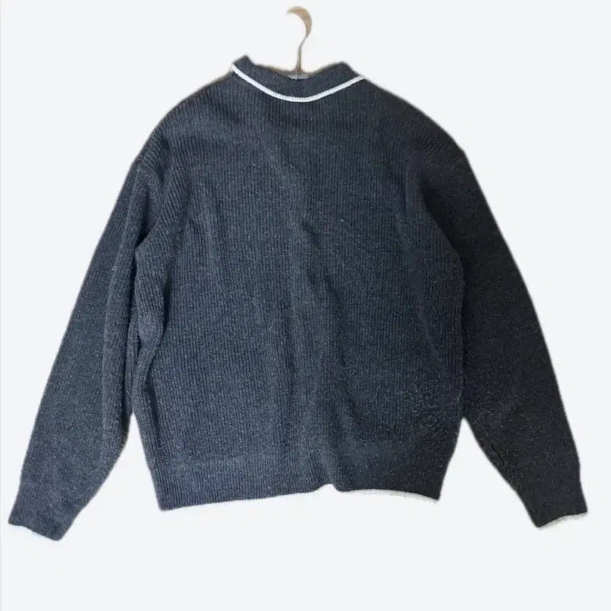 [BUNJANG] Pino Charcoal Gray Cardigan Knit / Pino 차콜 그레이 가디건 니트