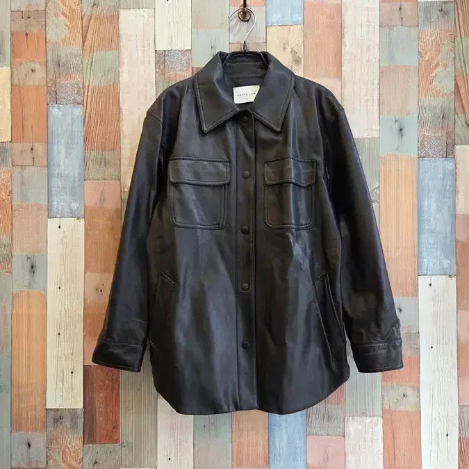 [BUNJANG] Derek Nem Faux Leather Jacket / 데렉넴 인조가죽자켓