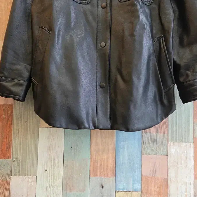 [BUNJANG] Derek Nem Faux Leather Jacket / 데렉넴 인조가죽자켓