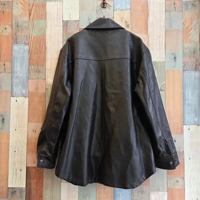 [BUNJANG] Derek Nem Faux Leather Jacket / 데렉넴 인조가죽자켓
