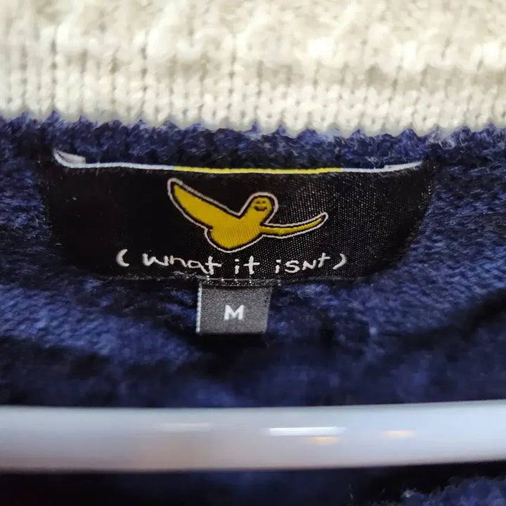 [BUNJANG] What it isnt Logo Cable Knit Vest M/L Unisex / 와릿이즌 로고 케이블 니트 조끼 M(L) 남여공용