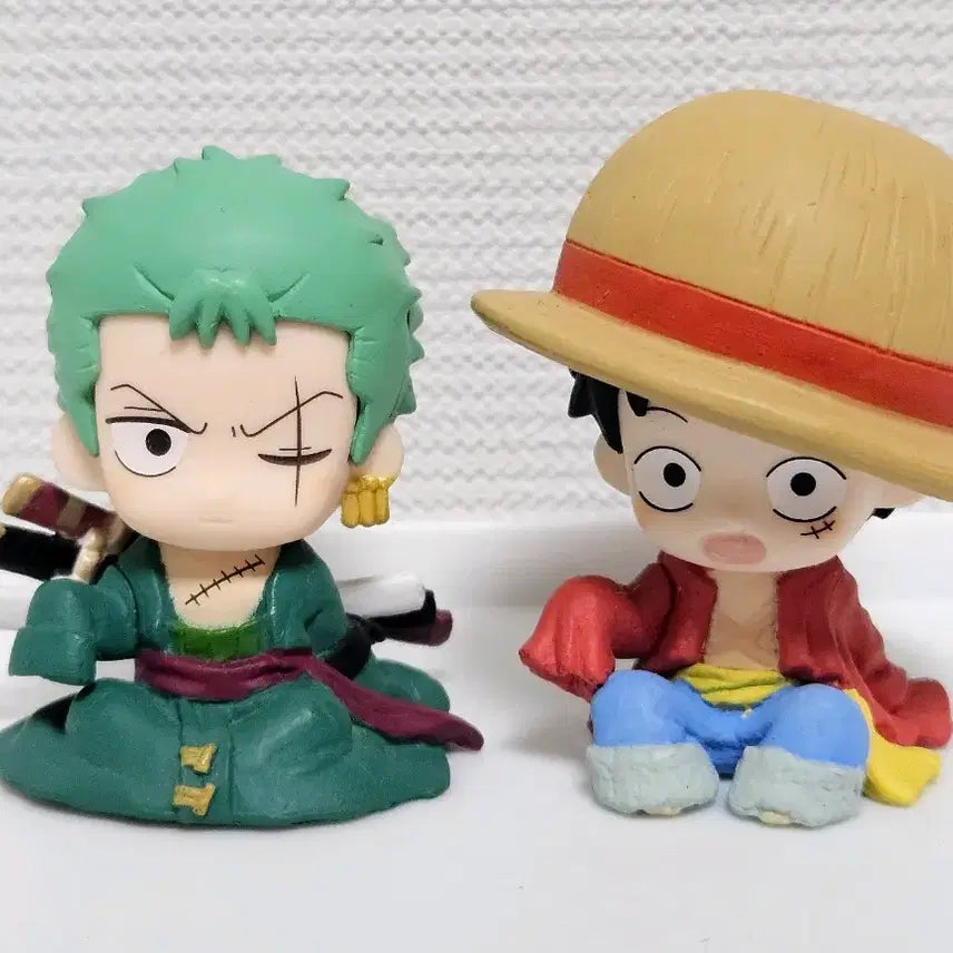 [BUNJANG] One Piece Luffy and Zoro Figure Bundle Set / 원피스 가챠 피규어 모도라세타이 루피 조로 일괄