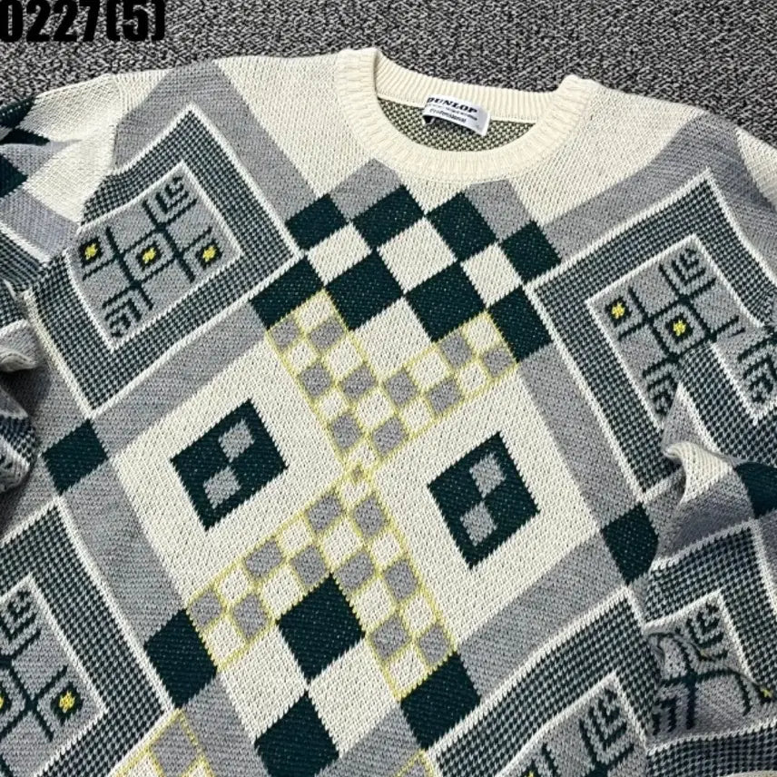 [BUNJANG] Dunlop Pattern Knit Sweater / 던롭 패턴 니트 스웨터l 0227