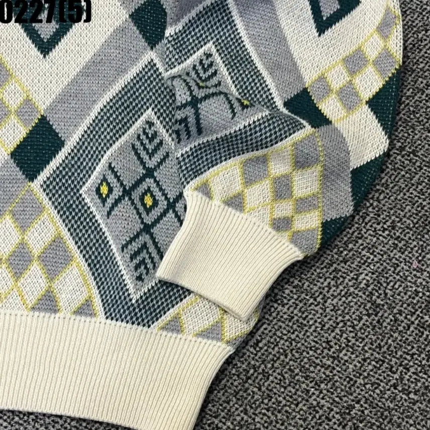 [BUNJANG] Dunlop Pattern Knit Sweater / 던롭 패턴 니트 스웨터l 0227