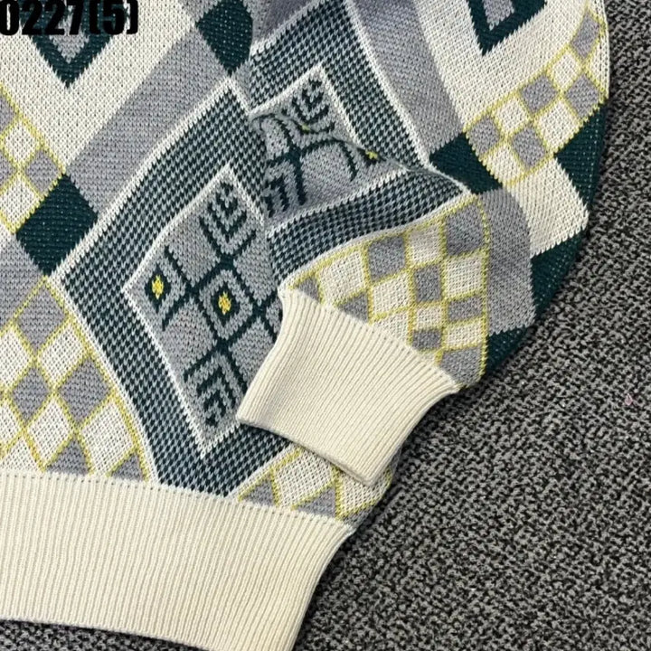 [BUNJANG] Dunlop Pattern Knit Sweater / 던롭 패턴 니트 스웨터l 0227