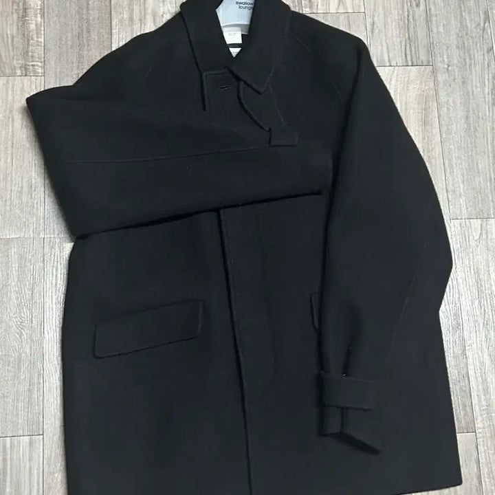 [BUNJANG] Another Office Voyager Handmade Half Balmacaan Coat Black / 어나더오피스 _ Voyager Handmade Half 발마칸 블랙 1