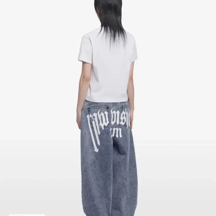 [BUNJANG] Nomanual Lettering Jeans / 노매뉴얼 레터링 청바지