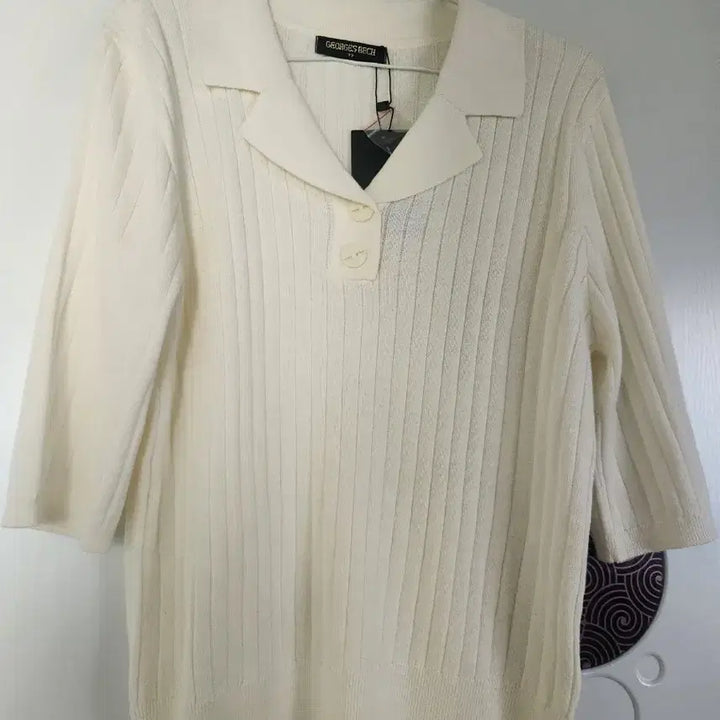 [BUNJANG] Georges Rech Ribbed Knit Short Sleeve Top / 새상품))))  조르쥬레쉬 골지 니트 반팔티 77싸쥬