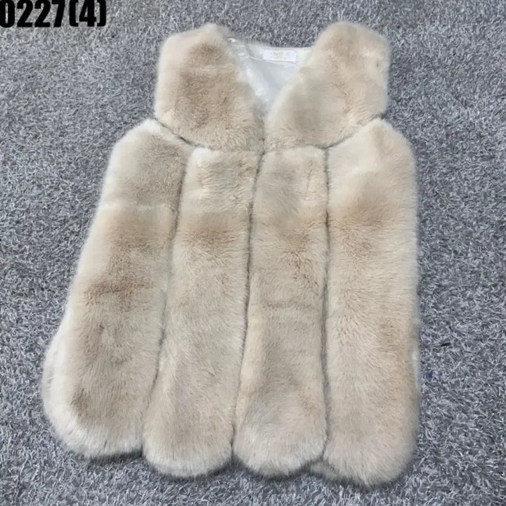 [BUNJANG] Beige Fur Vest / 베이지 퍼 베스트 조끼