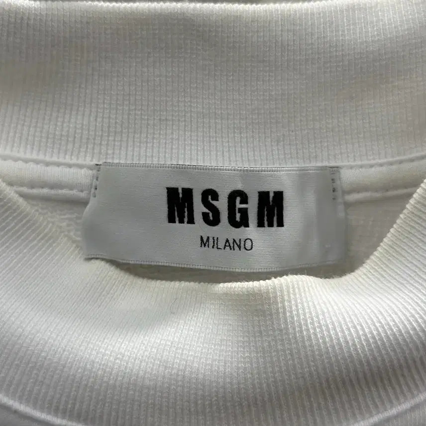 [BUNJANG] MSGM White Crop Sweatshirt XS / MSGM 화이트 크롭 맨투맨 XS