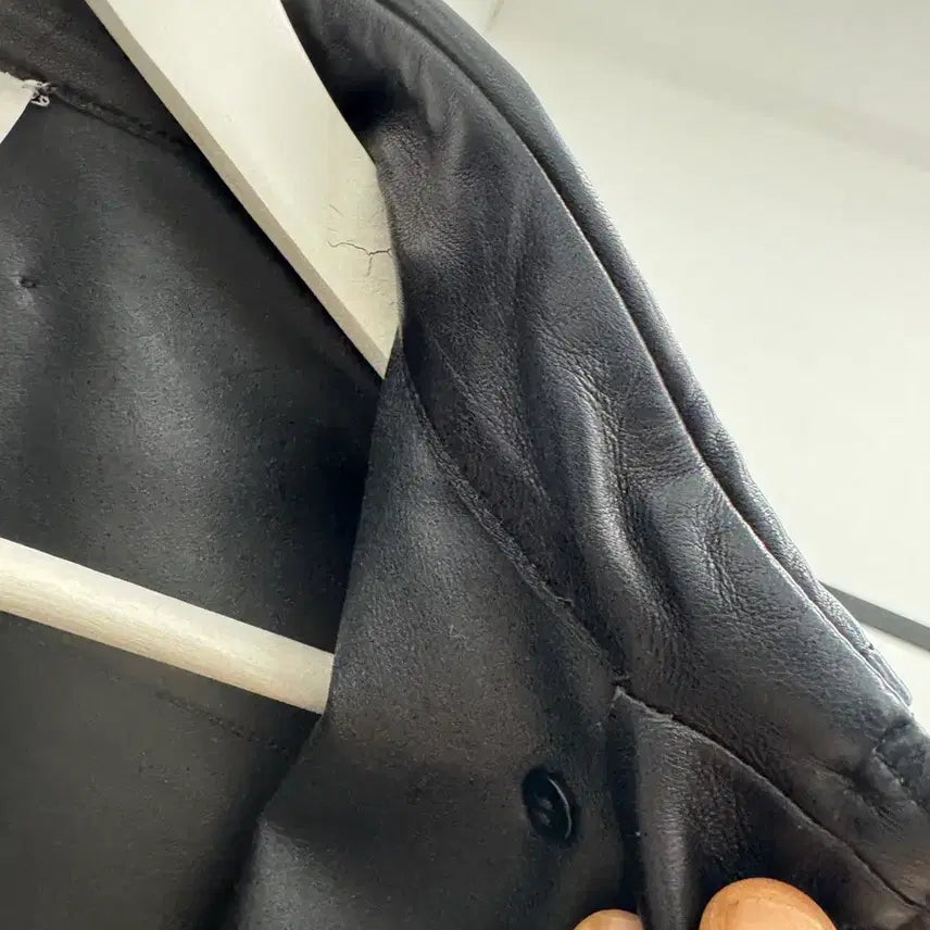 [BUNJANG] Miu Miu Black Leather Jacket / 미우미우 블랙 가죽 자켓