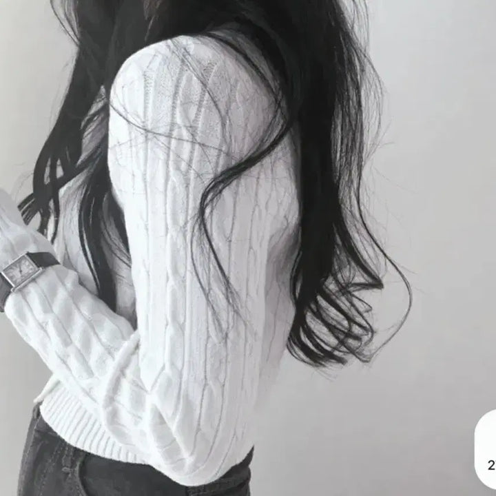 [BUNJANG] Ably Cropped Cable Knit Cardigan - White / 에이블리 크롭 꽈배기 니트 가디건 화이트