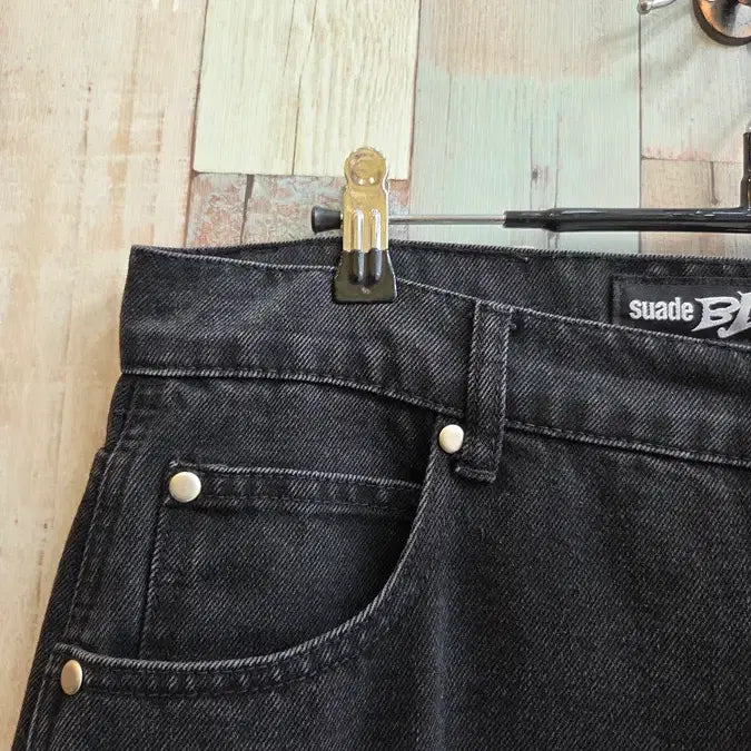 [BUNJANG] Black Denim Wide Pants / 흑청 와이드팬츠